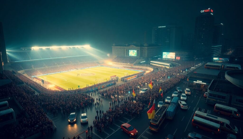 Дерби как инфраструктура города: стадионы, транспорт и безопасность - иллюстрация