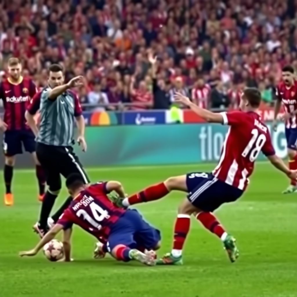 УЕФА признал ошибку судьи в матче Атлетико – Барселона с неназначенным пенальти